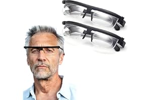 TEULN 2PCS -Flex Focus Adjustable Glasses Dial Vision,Flex Focal Adjustable Glasses,Flexvision Adjustable Vision Eyeglasses Near and Far Sight