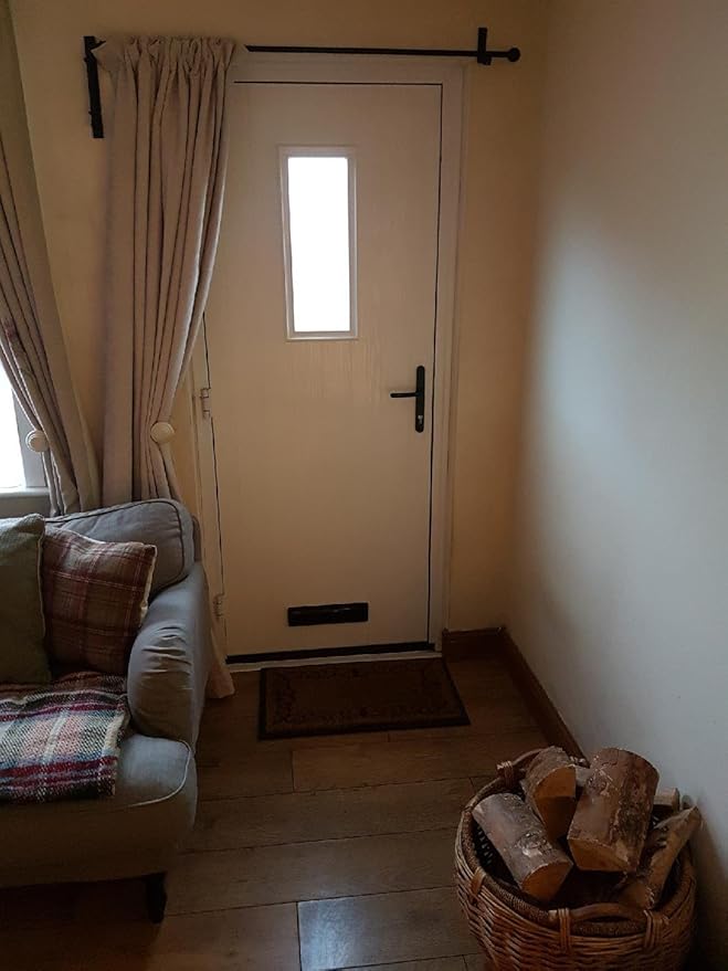 Wrought Iron Portiere Rod Metal Swinging Door Curtain Rod Crane