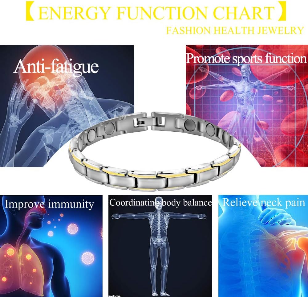 HAQI Powerful Magnetic Bracelet for Men and Women,3500 Gauss Strong Magnets Bracelet with Gift Box & Removal Tool (Women) - Image 4