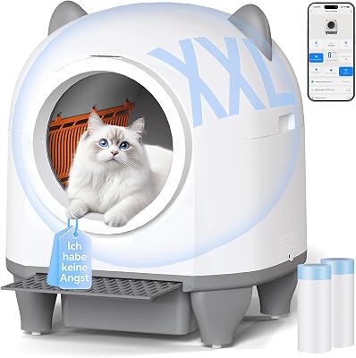 Automatisches Katzenklo 90L, App-Steuerung, Sicherheitssensoren