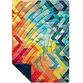 Rumpl Original Puffy Blanket - Warm, Water-Resistant Camping Blanket with 100% Recycled Synthetic Insulation, 52"x75", Original Puffy V1, Geo Fresh