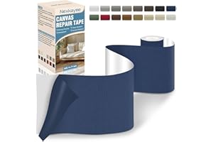 Nexkayee Canvas Repair Tape, Self-Adhesive Fabric Patch for Sofas, Tents, Sunshades, Chairs and Boat Covers, 4×71 Inches, Dark Blue