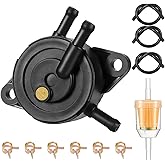 Cejiuga Fuel Pump with Filter and Oil Hose Compatible with Kohler 17HP-25HP Briggs and Stratton Mikuni, Premium Vacuum Fuel Pump Fit for John Deere Kawasaki Yamaha Golf Cart Lawn Mower 808492 808656