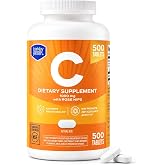 berkley jensen 1000mg Vitamin C Supplement with Rose Hips, 500 Tablets | Extra Strength Daily Vitamin C, Antioxidant &amp; Immune Health Support, Men &amp; Women, Ascorbic Acid, NSF Certified, Made in USA