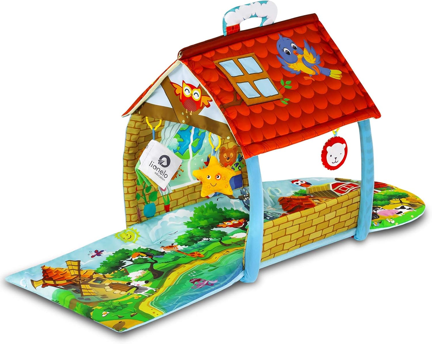 Multicolore Lionelo Agnes 2en1 Tapis Bebe Tapis Avec Une Maison Jouets Hochets Et Anneaux De Dentition Inclus Materiaux Doux Colores Et Durables Grande Taille Eveil Et Jouets Bebe Et Puericulture Yourcup Yourdesign Com