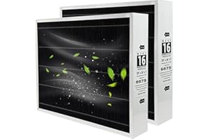 Lot de 2 filtres à air de four 6675 Merv 16 20 x 25 x 5 compatible avec Lennox 6675 et Lennox HCC20-28 système CVC, numéro de