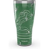 Tervis Traveler Golf Course Map Triple Walled Insulated Tumbler Travel Cup Keeps Drinks Cold & Hot, 30oz, Stainless Steel