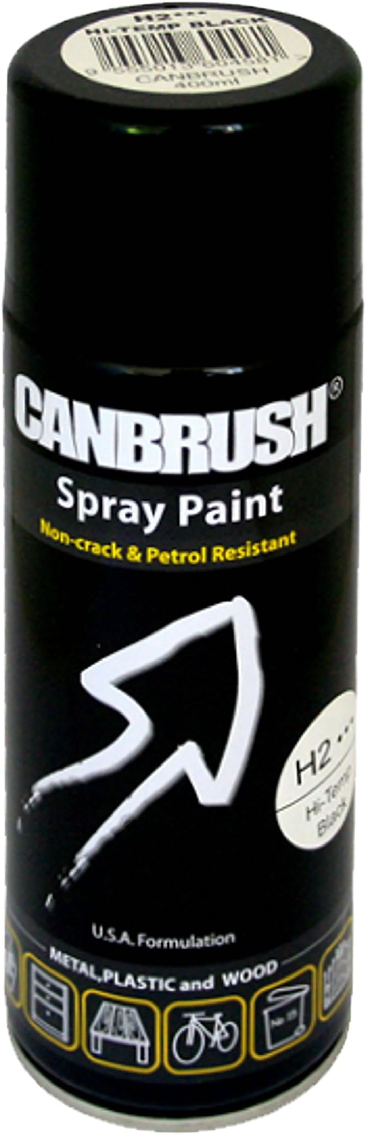 Canbrush 400ml Hi Temp Black Paint H2 DGN