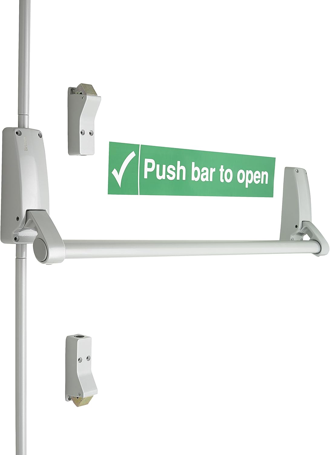 Briton 376.P.SS Stainless Steel Vertical Panic Bolt C/W Push Bar with