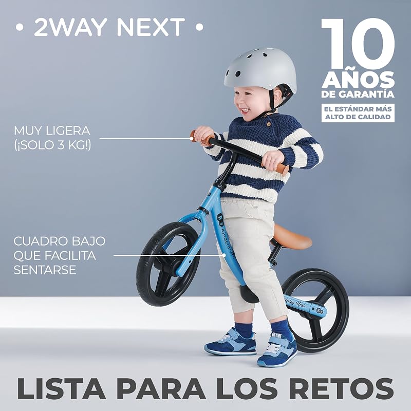 , 2WAY Next Bicicleta sin Pedales, Bicicleta Infantil, Bici Bebe, Cuadro Bajo, Regulable, Sillín Blando, A Partir de 2 años hasta 35 kg, Azul