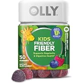 OLLY Kids Friendly Fiber Gummy, Digestion Support* Dietary Fiber - 50 Count | Kids Support, 3 g of prebiotic fiber per 2 gummies, Gluten Free, No Synthetic Colors, No Synthetic Flavors