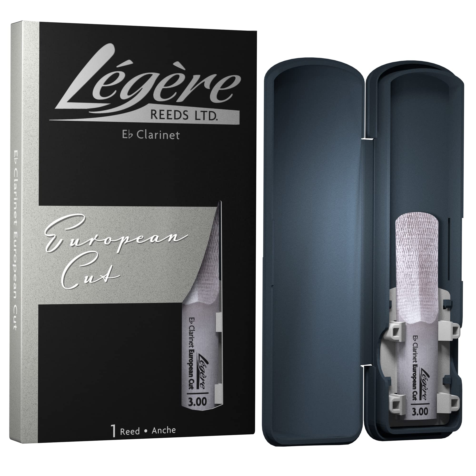 Légère Reeds - Eb Clarinet Reed, European Cut, Strength 3.00 (EBES3.00) - Premium Synthetic Woodwind Reed
