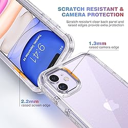 Diaclara Compatible with iPhone 11 Case, Full Body