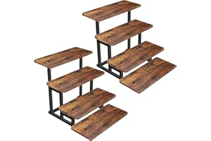 Lily Cupcake Stand for 50 Cupcakes, 2 PACK Wooden Dessert Table Display Set for Wedding Cupcake Tower, Stepped Tiered Tray St