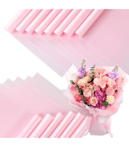 SNHDYMTK 20 Sheet Stitch Floral Wrapping Paper Flowers Folded Flat Waterproof Florist Supplies Packaging Paper For Birthday Flower Graduation DIY