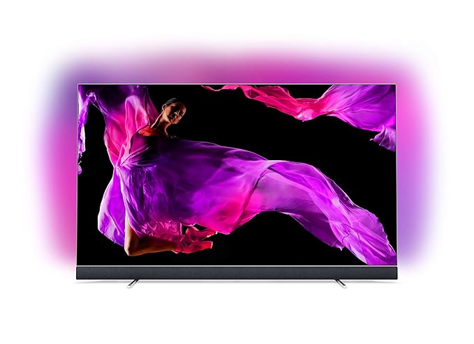 Philips 55OLED903/12 139cm (55 Zoll) OLED TV (Ambilight, 4K Ultra HD, Triple Tuner, Android Smart TV) Silber