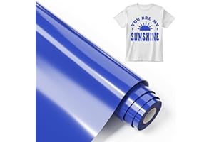 LIKCUT Royal Blue HTV Vinyl Rolls Heat Transfer Vinyl-12" × 35FT Iron on Vinyl for T Shirts, Compatible with Cricut & Cameo, Easy to Cut & Weed