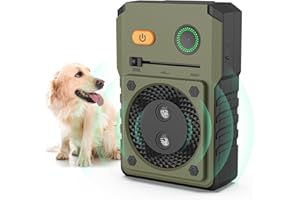 Bubbacare Anti Barking Device, Ultrasonic Dog Barking Device with 3 Modes Up to 50FT Effective Control Range, IPX4 Waterproof Sonic Anti Bark Device for Outdoor Indoor Use