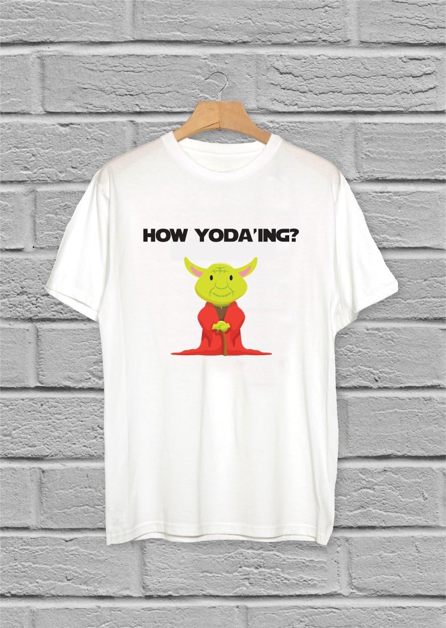 Funny Star Wars Inspired T-Shirt Men's How Yoda'Ing Joke Gifts For Him Boyfriend White S/M/L/XXL