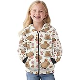 Dreaweet Girls Zip Up Fleece Hoodie Lightweight Sweatshirt Jacket Warm Cozy Winter Outfits Coat with Pockets Size 6-16