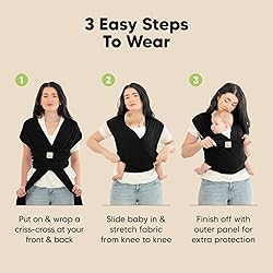 KeaBabies Baby Wrap Carrier - All in 1 Original
