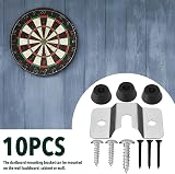 Gunwon Dartboard Bracket Set Hanging Kit Stainless Steel Silver Black view 5