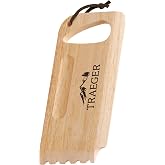Traeger Grills BAC454 Wooden Grill Scraper, Solid Hardwood, Bristle-Free | Compatible with Traeger grills with porcelain-coated grill grates; bristle-free cleaning
