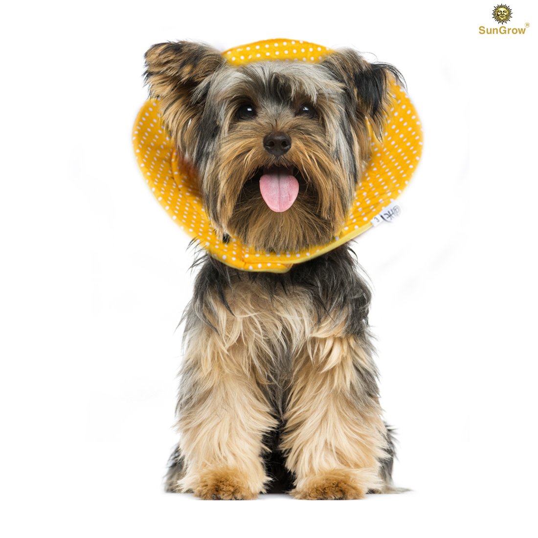 SunGrow Pet Cute Comfy Cone: Post Surgery & Stress-Free Recovery Collar : Durable, Scratch, Bite, & Water Resistant: With Adjustable Velcro Enclosures for Dogs & Cats