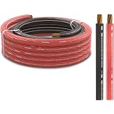DS18 PW-1/0GA-5BK/20RD Ultra Flex Power Wire CCA 0 Gauge, 5ft-Black and 20ft-Red - Power Amplifier Wiring Kit