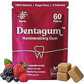 Dentagum Remineralizing Gum with Nano-Hydroxyapatite & Xylitol – SugarFree Berry Chewing Gum for Enamel Repair, Cavity Protection & Receding Gums – 60 Pieces