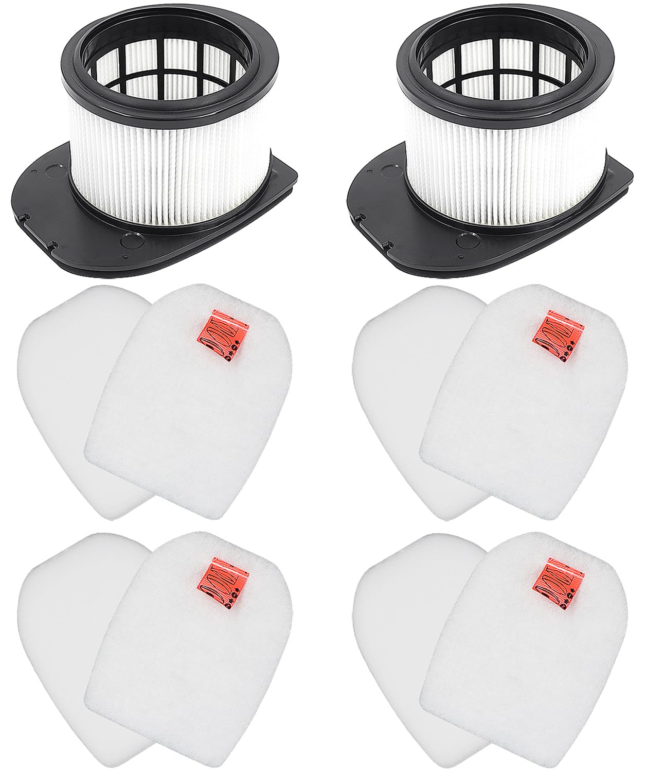 Photo 1 of 10 Pack Filter Replacement for Shark IZ862H Stratos Cordless Vacuum, Compatible with Shark IZ862H Upright Vacuum Include 2 Pack Filter, 4 Pack Foam Filters & 4 Pack Felt Filters Kit, White