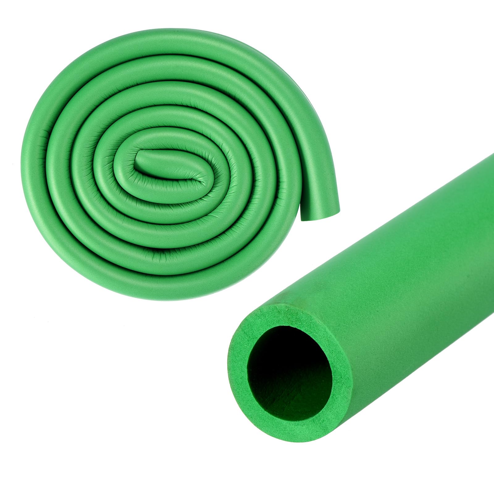M METERXITY Pipe Insulation Tube, 22mm 7/8" ID 32mm OD 3.3Ft 1m Length, Soft Flexible Tubing for Handle Grip Support/Guitar Stand/Roof Racks [Green]