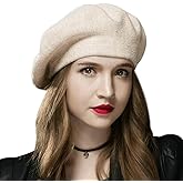Sumolux Women Beret Hat French Wool Beret Beanie Cap Classic Solid Color Autumn Winter Hats