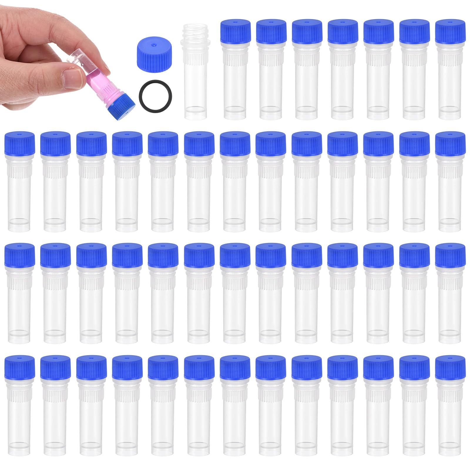 PATIKIL 0.5mL Fiala Criogenica in Plastica, 36Pz Tubo di