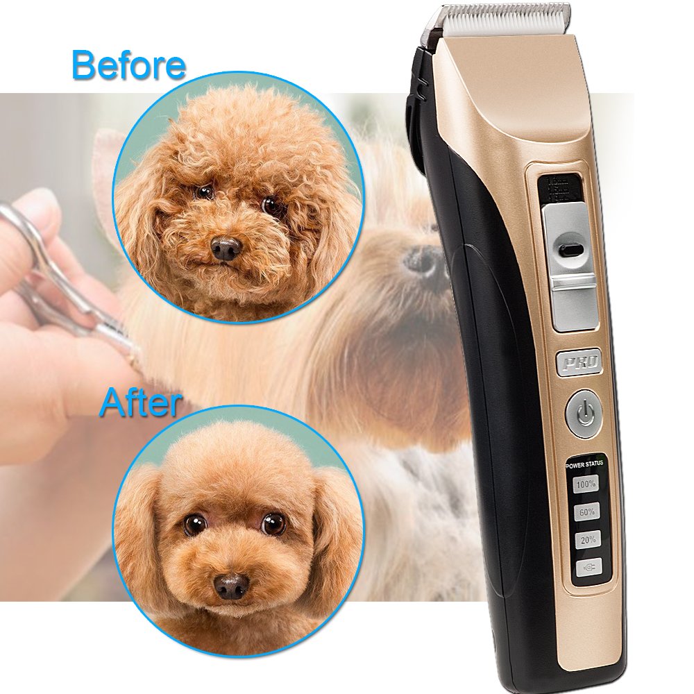 Dog Hair Clippers Cordless Rechargeable Pet Grooming Kit Professional
