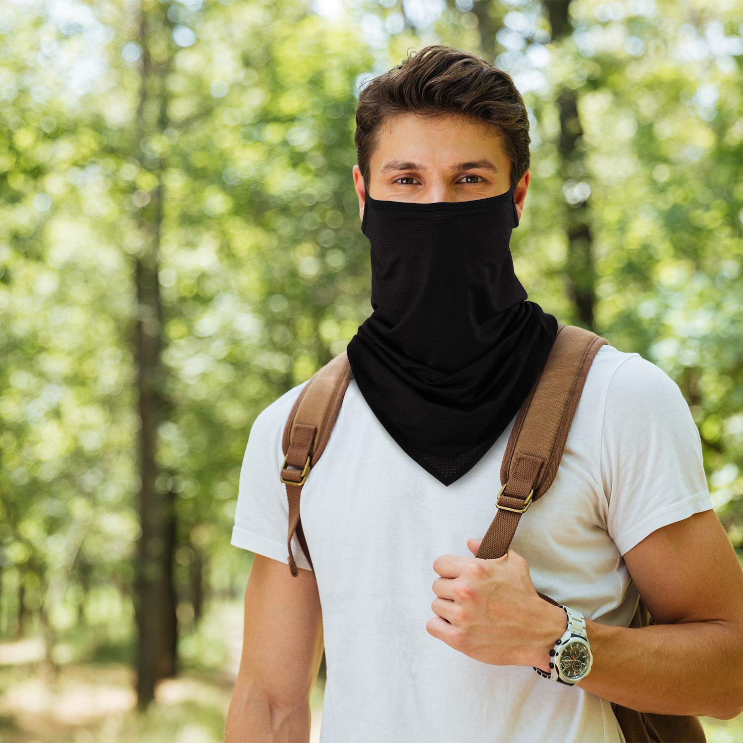 Neck Warmer Scarf With Ear Loops Neck Gaiter With Ear Loops Happy