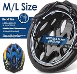 Victgoal Bike Helmet with Magnetic Goggle Visor LED Rear Light Blue Orange-V view 7