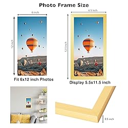JCJMY 6x12 Picture Frame Gold for Wall