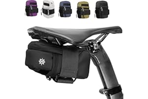 Lumiere & Co. Bike Saddle Bag – Ultra Small (0.2L) & Medium (0.5L) Options | Sleek Minimalist Design, Secure Hook & Loop Strap