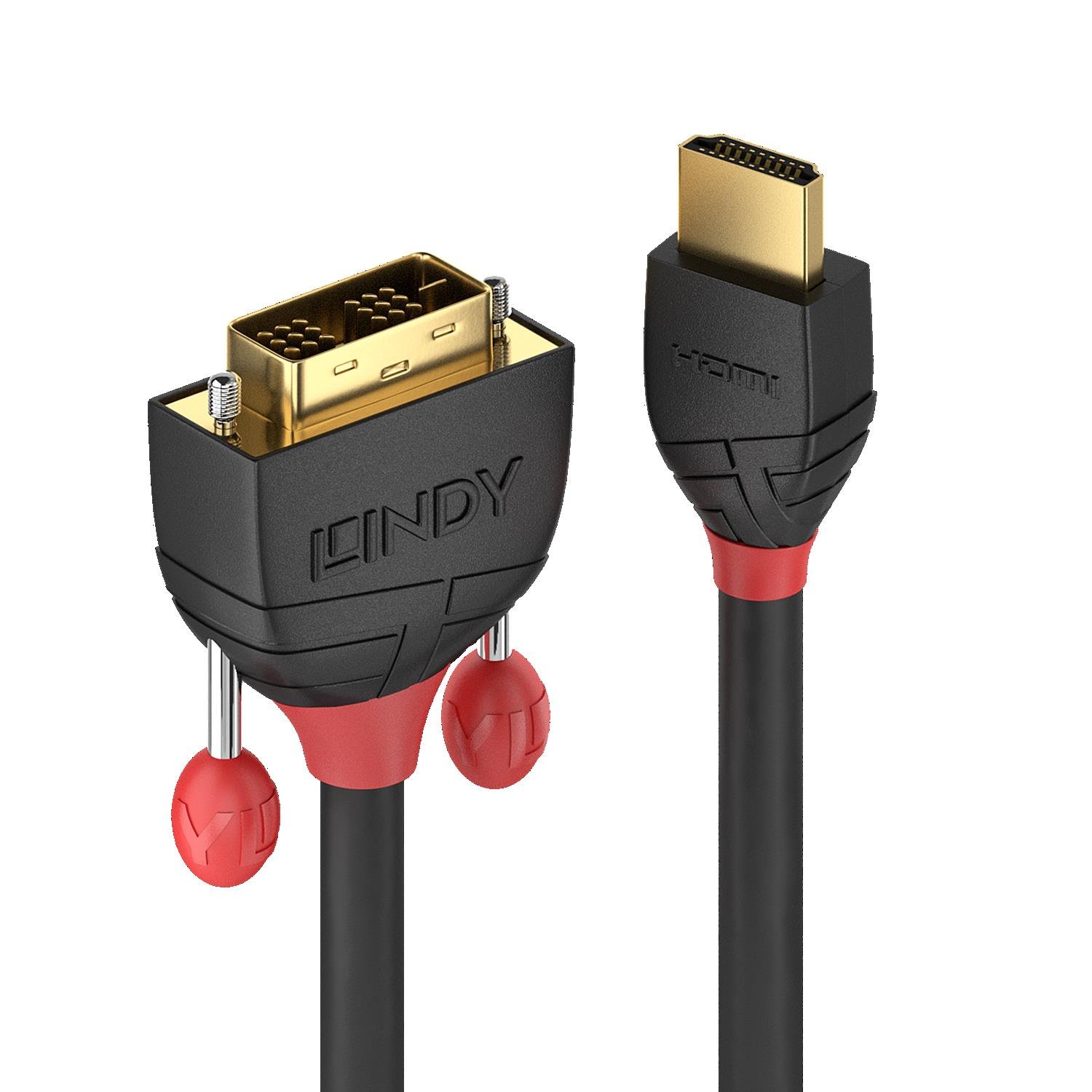 LINDY 0.5 m HDMI to DVI Cable, Line - Black
