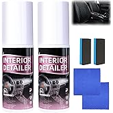 2Pcs Car Interior Cleaner,Deep Cleaner Polishing,Large 15 Ounce Capacity Interior Detailer,Tire Cleaner,Total Vehicle Interior Detailer Spray Rejuvenation,For Cleaning Rubber,Plastic,leather Surfaces