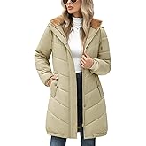 Yusongirl Long Winter Coats for Women Slightly Fitted Mid‑Length Design Keeps You Warm for Commuting & Skiing