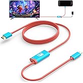 Switch 2 Dock,(Plug-and-Play) 4K@60HZ 6.6 ft,USB C to HDMI Replacement Cable for Nintendo Switch Dock,Portable Travel TV Base Adapter & Travel NS2 Docking Station Cord Compatible with Nintendo Switch