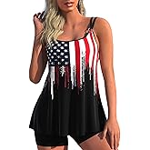 ROSEWE Double Straps Tankini Swimsuits for Women 2 Piece Bathing Suits | Soft Breathable Material,Machine-washable,Comfy Fit Runs True to Size, Adjustable Strap Tankini Top, Fits Women of All Ages
