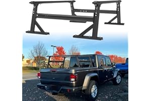 EZREXPM Heavy-Duty Pickup Truck Bed Rack Adjustable Aluminum Ladder Rack for Truck, Fit for Toyota Tacoma 2005-2023 & Tundra 2007-2022 & Jeep Gladiator 2020-2024 & Nissan Titan 2007-2024 & Frontier 2005-2021