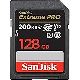 SanDisk Cartão de memória Extreme PRO SDXC UHS-I de 128 GB - C10, U3, V30, 4K UHD, cartão SD - SDSDXXD-128G-GN4IN, Cor: Cinza
