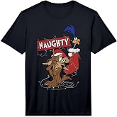 Looney Tunes Christmas Road Runner &amp; Wile E. Coyote Naughty Performance T-Shirt