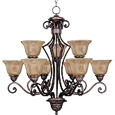 Maxim Symphony-9 Light 2-Tier Chandelier in Mediterranean style-32 Inches Wide by 32 inches high -Traditional Installation