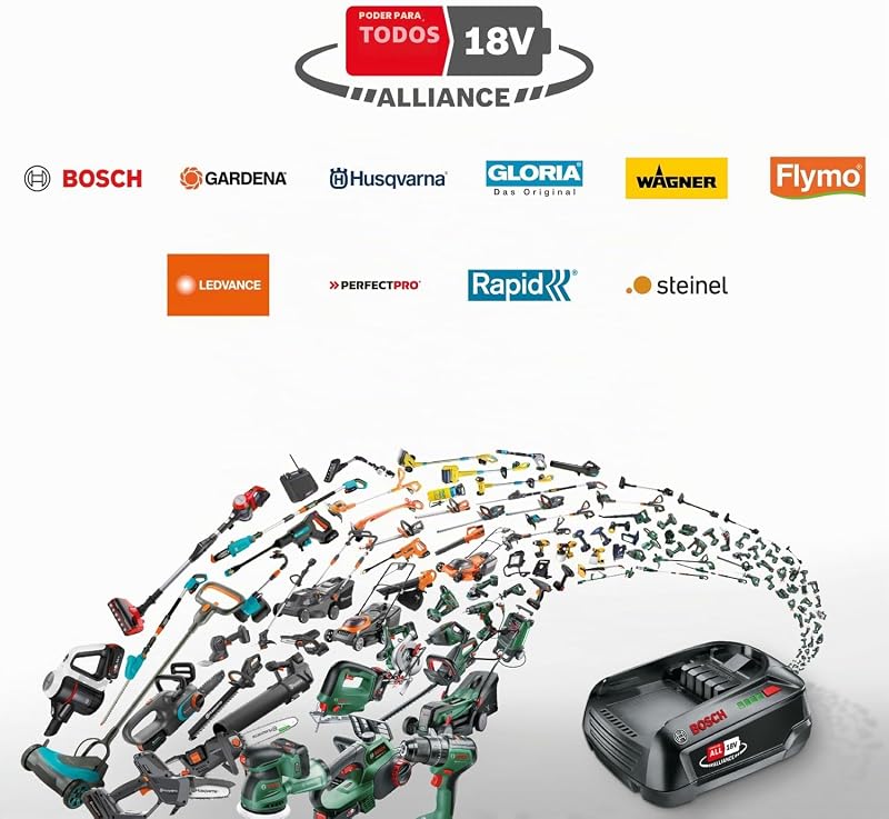 Furadeira e chave de fenda sem fio bosch home and garden universaldrill, 18 v, 2 baterias, sistema 18 v, em caixa, verde
