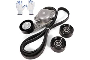 Dilomber Drive Serpentine Belt Tensioner Idler Pulley Component Kit Fit for Ford F250 F350 2011-2018, E350 E450 2017-2019, for Starcraft Bus Starlite 2017-2018 V8 6.2L